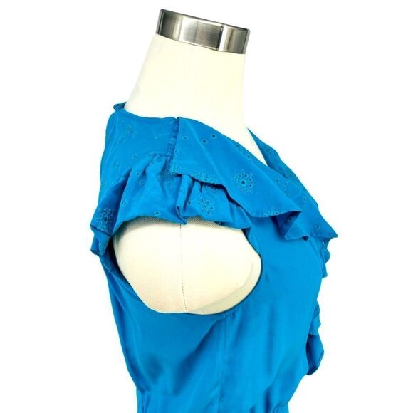 NWOT bebe Ruffled Eyelet Drop Waist Romper - Picture 5 of 11